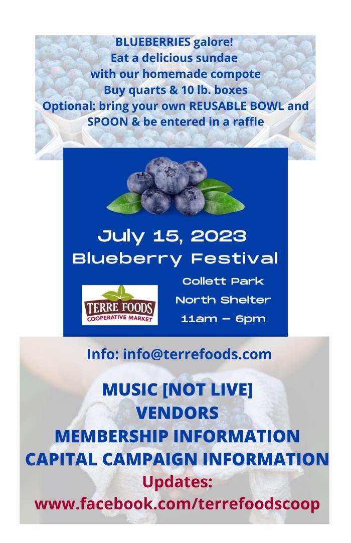 2023 Blueberry Festival Flyer