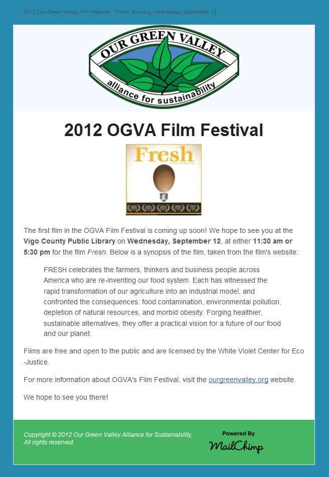 image of 2012 OGVA Film Festival poster